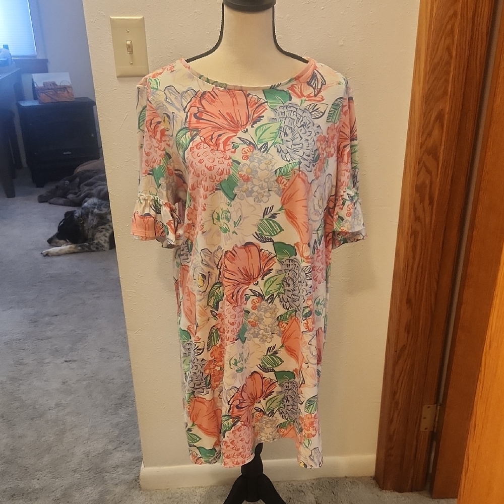 Kim Rogers Multicolor Floral Top